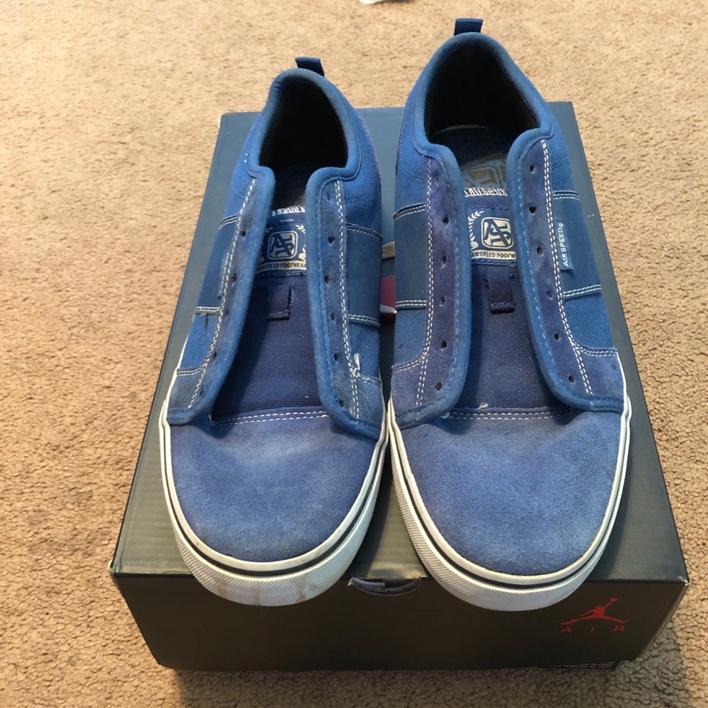 Air speed footwear blue suede tennis shoes size 11